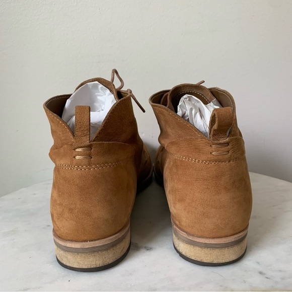 DIBA TRUE Leather booties chestnut Suede lace up chunky ankle boot 10 - Picture 7 of 16